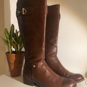 Tommy Hilfiger Medium Brown Leather Riding Boots